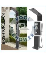 Brighton Black 316L Marine Grade WATERMARK REGISTERED Stainless Steel Outdoor/Indoor Massage Shower.