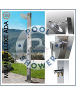 Milan Deluxe 316L Marine Grade Stainless Steel Outdoor Pool Shower With New Generation Massage Jets