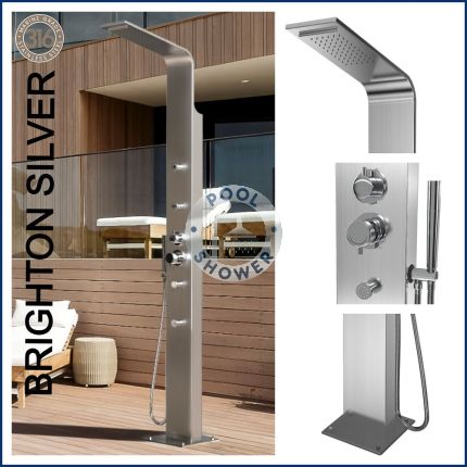 Brighton Silver 316L Stainless Steel Marine Grade WATERMARK REGISTERED Outdoor Indoor Massage Pool Shower